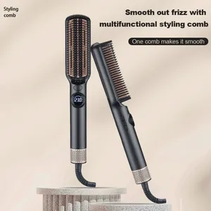 Cold and Hot Air Straight Hair Comb/hair Care Anti Scald Comb/tooth Fluffy Comb（Wechat:13510231336） thumbnail-2