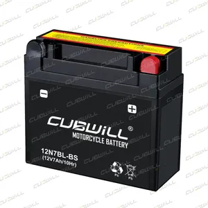 Japan Standard Sealed Lead Acid 12N7BL-BS 12V 7Ah AGM Motorcycle Battery thumbnail-3