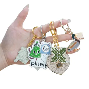 Customized Vintage Cartoon Fashion Metal Keychain Unique Zinc Alloy Iron Keyrings Custom Logo Designed Personalized thumbnail-1