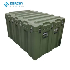 Rotomolded Plastic Tool Box With Handles Plastic Waterproof Rotomolded Medium Size Storage Case With Foam thumbnail-2