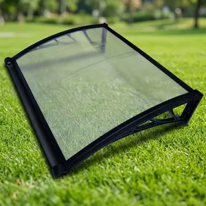 DIY Polycarbonate Sheet Roofing Plastic Bracket Canopy With Gutter thumbnail-2