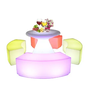 Moon Shape Bar Chair /Rechargeable Rgb Colors Glow Night Club Furniture Chair Illuminated Led Fancy Bar Furniture Sets thumbnail-3