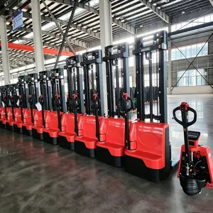 Walkie Fully Electric Pallet Stacker 1.2t 1.5ton Stacker Forklift With 3m 4m Warehouse Narrow Aisle thumbnail-4