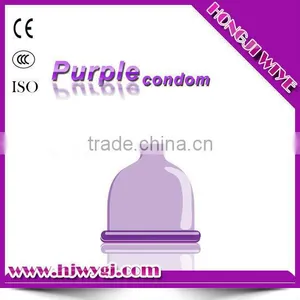 Male Latex Color Condom Natural Latex Condoms Purple Naked Condom OEM thumbnail-1