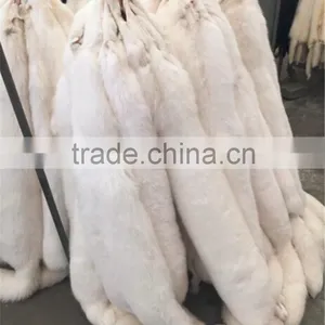 Raw Pattern Nature White Fox Fur Skin For Garment thumbnail-1