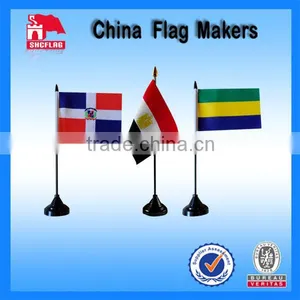 Custom Polyester Promotion Table Flag With Stand For Sale thumbnail-1