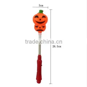 New Arrival Funny Product Halloween Pumpkins Flash Led Stick Springs Glow Sticks thumbnail-3