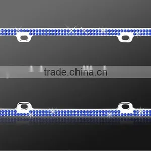 Custom Color Crystal BLING License Plate Frame Car Screws and Caps thumbnail-3