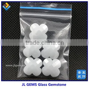 Created/synthetic Glass Jewelry With Four Leaf Flower for Making Necklace and Bracelet 14*14mm thumbnail-3