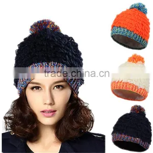 History Lowest Price Kenmont Brand Top Design Knitted Hat With Pom Pom thumbnail-2
