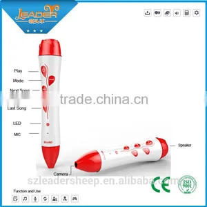 Red Rose Mp3 Playing Kids Reading Pen For Studying Korean / Russian thumbnail-1
