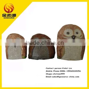 Garden Stone Owl Carving Ornament thumbnail-1