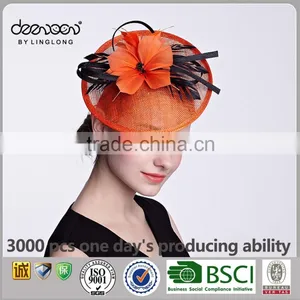 China Wholesale Wedding Accessories For Lady Sinamay Fascinator thumbnail-2