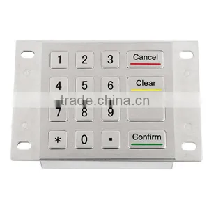 16 Keys Numeric Metal Keypad for Bank ATM Equipment thumbnail-1