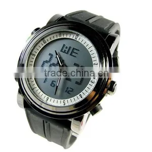 Fashion Men Digital Watch Fancy Silicone Band Watch Dual Movement Watch for Men thumbnail-6