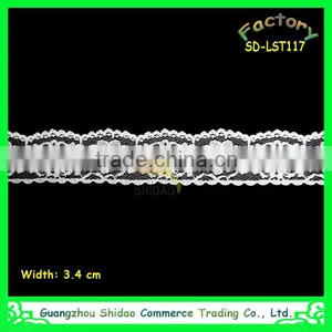 Wholesale Top Sale Lace Trim Nylon and Spandex Guipure Lace Trim thumbnail-3