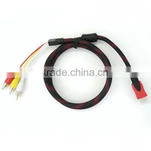 Factory Customized 1.5m/5ft Hdmi to av Adapter Cable for Computer/monitor/projector/home Theater thumbnail-4