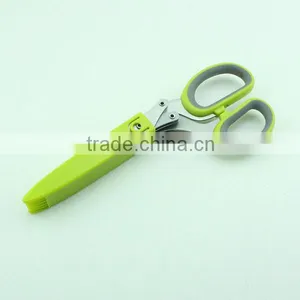 Stainless Steel 5 Blades Herb Shears With Cleaning Comb Cover thumbnail-4