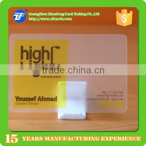 Cr80 Printed Clear Frosted Plastic Business Cards Supplier thumbnail-4