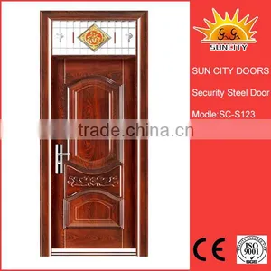 SC-S123 Oversize Metal Door Used Security Doors With Transom thumbnail-1
