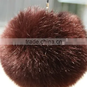 Hot Sale Fake Rabbit Fur Balls Unisex Keyring 9cm Size Fashion Accessories thumbnail-4