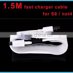 Original White Color 1.5M Micro USB Fast Charging Cable for Samsung Galaxy s7 s6 Note 4 thumbnail-2