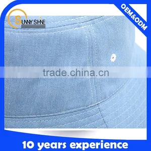 Custom Cotton Plain Blank Light Blue Sky Bucket Hats Wholesale thumbnail-5