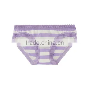 Women Comfortable Cotton Elastane Lace Brief Sexy Ladies Underwear thumbnail-4