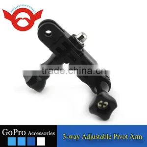 2016 New Wholesale Go Pro 3-way Adjustable Pivot Arm Go Pro Gimbal for Mini Action Camera thumbnail-2