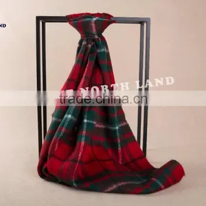 Wholesale Cheap Wool RedTartan Scarf WCS14112218 thumbnail-1