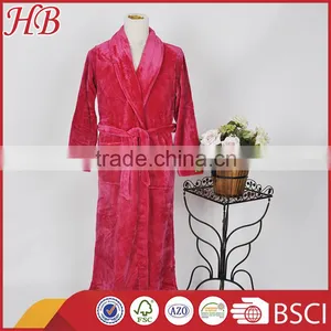 Flannel Fleece Long Bathrobe thumbnail-2