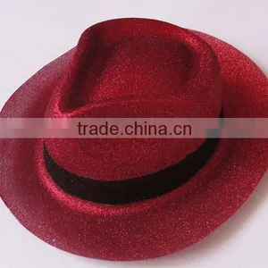 Glitter Gangster Hat With Black Band thumbnail-1