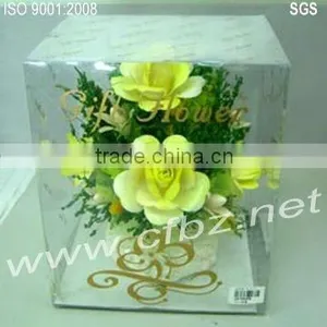 Square Plastic Flower Packaging With Printing thumbnail-1