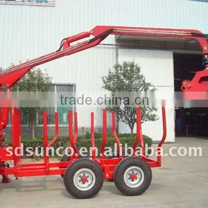 5ton 8ton Log Trailer With Crane for Forestry Working thumbnail-3
