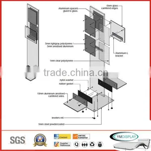 Double Acrylic Rotate Counter Stand For Specialty Store thumbnail-1