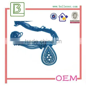 Retro Bohemian Necklace With Diamonds Teardrop-shaped Necklace For Female thumbnail-4