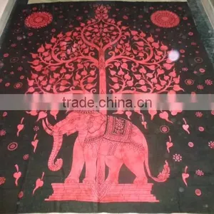 Elephant Tree of Life Bedsheets Tapestry New thumbnail-3
