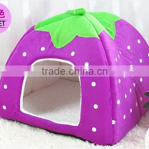 Cute Strawberry Dog House Dog Bed House thumbnail-6