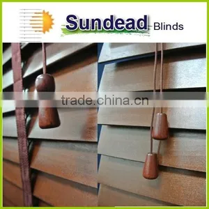 50 mm Wood Basswood Blinds With Ladder Tape for Window Decoration thumbnail-1