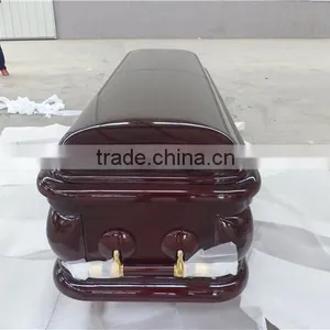 Mahogang Material Coffin Box With Blanket and Cover thumbnail-1