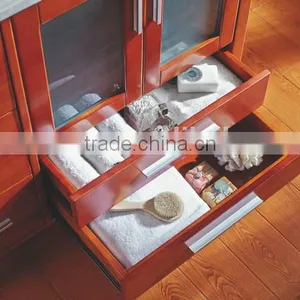 Double Sinks Brown Color Bathroom Cabinet Oak Wood Vanity New Design Bathroom Cabinet No.1005B thumbnail-3