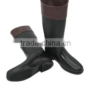 Good Quality Knee High Fashionable Ladies Plastic Rain Boots thumbnail-2