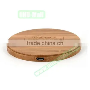 Bamboo Wood QI Wireless Charger Transmitter Charging Pad for IPhone, Universal Wireless Charging Pad thumbnail-4