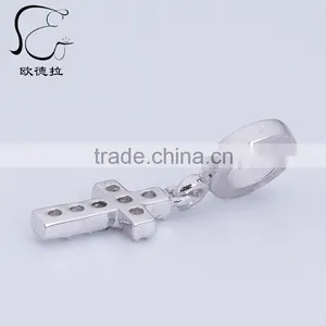 925 Silver Radian Cross Charm Pendant Jewelry thumbnail-1