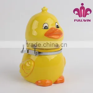 Hand-painted Duck Design Ceramic Sealed Jar thumbnail-3