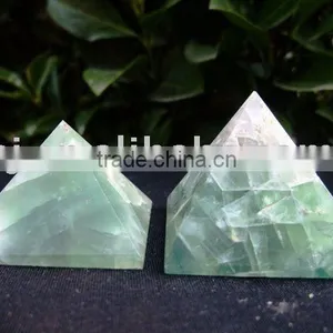 Natural Rock Green Fluorite Pyramid thumbnail-1