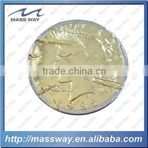 Promotion Die Casting Zinc Alloy Demage Engraved Silver Coin thumbnail-2