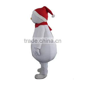 Factory Price Lovely Christmas Moving Snowman Mascot Costume for Adult thumbnail-2