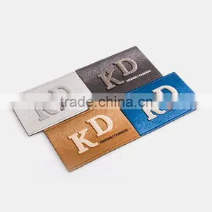 Wholesale Custom Leather Patch Logo for Snapback Hats Iron on Patches Brand Leather Patch Beanies thumbnail-6