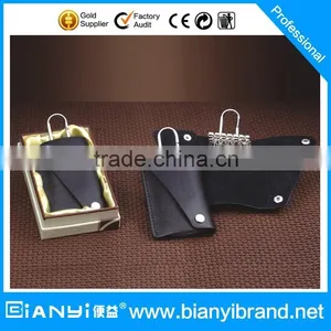 High-grade Black Color PU Leather Keyring Bag thumbnail-1